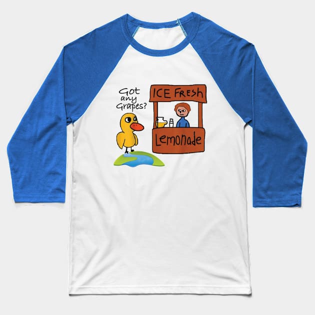 Funny Duck Ice Fresh Lemonade Got Any Grapes Gifts for kids Baseball T-Shirt by MARBBELT